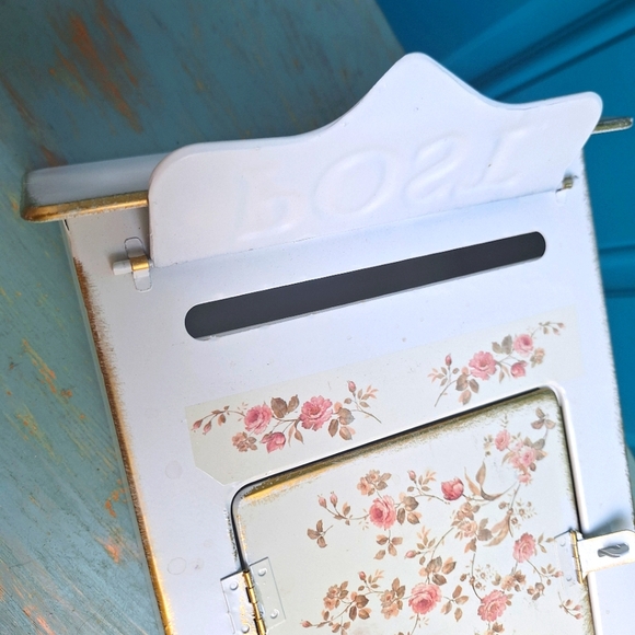 Ashland Vintage Reproduction Metal Mailbox Floral Tea Garden NWT New with Tag - Picture 4 of 13